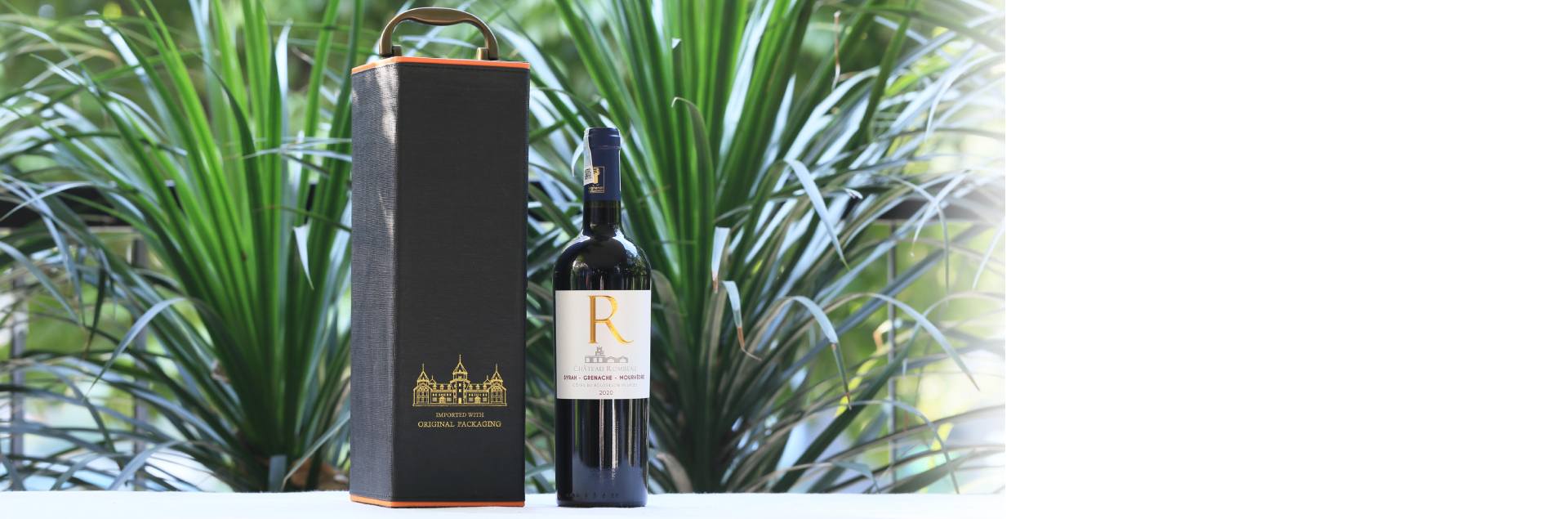 Rượu Vang Pháp R Domaine Rombeau kèm hộp da đơn